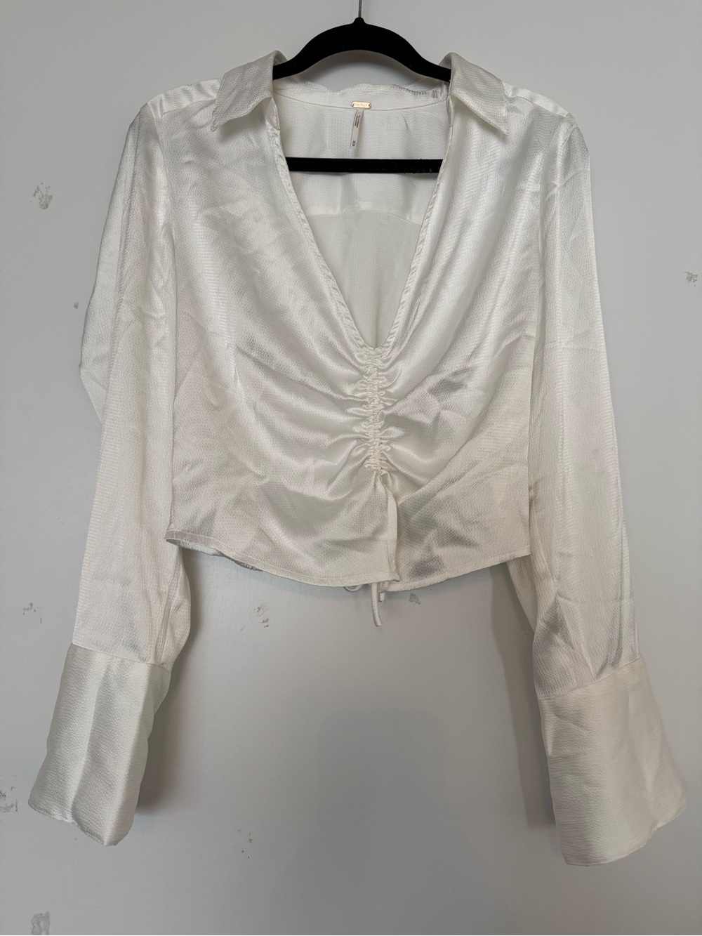 Free People White Aurora Blouse